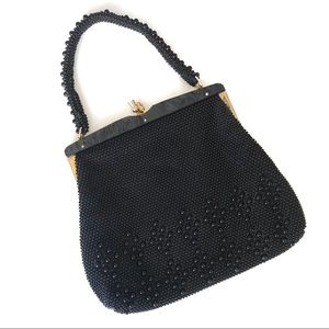 Vintage plastic fused bead & lucite handbag